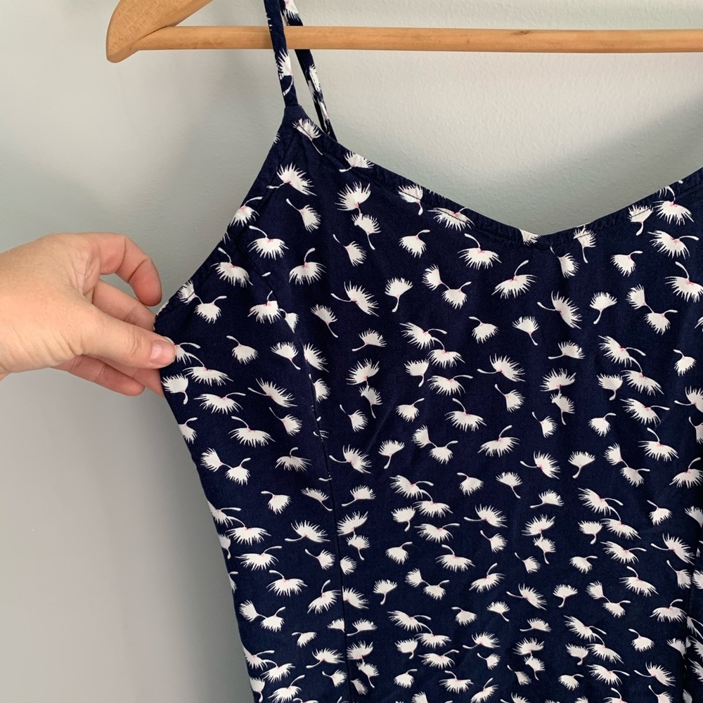 Old Navy | Midi Cami Dress Navy Dandelion Print - Picture 3 of 8